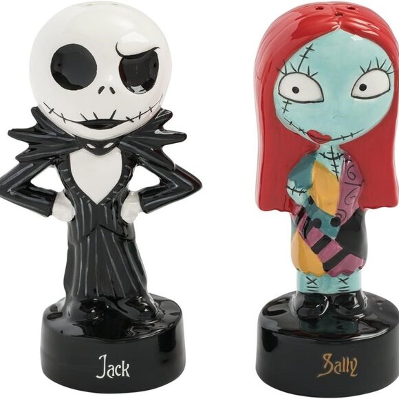 Vandor The Nightmare Before Christmas Jack & Sally Salt & Pepper Shaker NEW - Picture 1 of 4